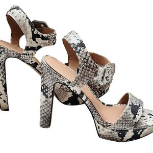 Women's Snakeskin High Heel Sandals